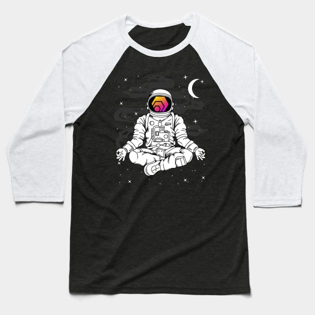 Astronaut Yoga HEX Coin To The Moon HEX Crypto Token Cryptocurrency Blockchain Wallet Birthday Gift For Men Women Kids Baseball T-Shirt by Thingking About